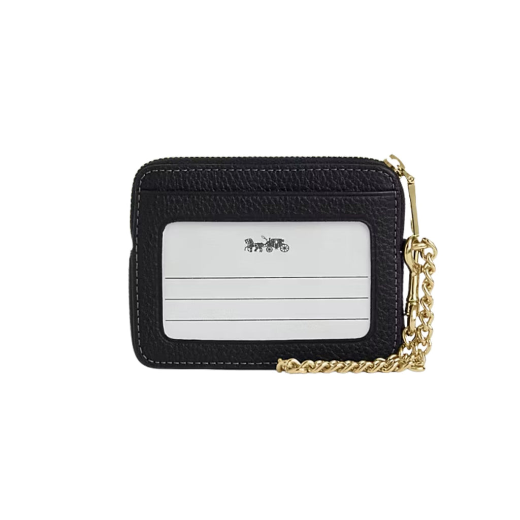 Billetera Coach pequeña Cuero diseños acolchado Negro