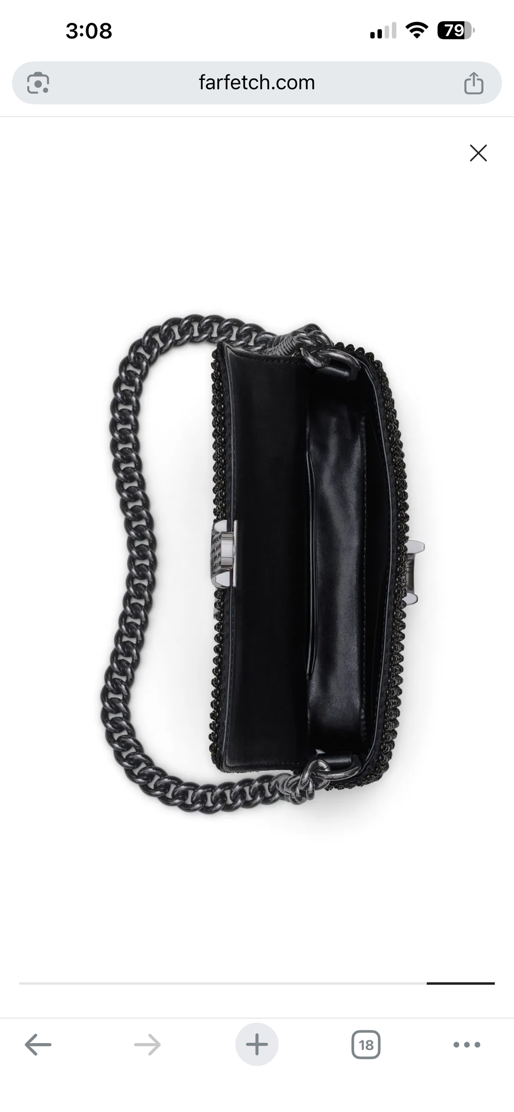 Cartera Marc Jacobs The Rhinestone Negro Brillante