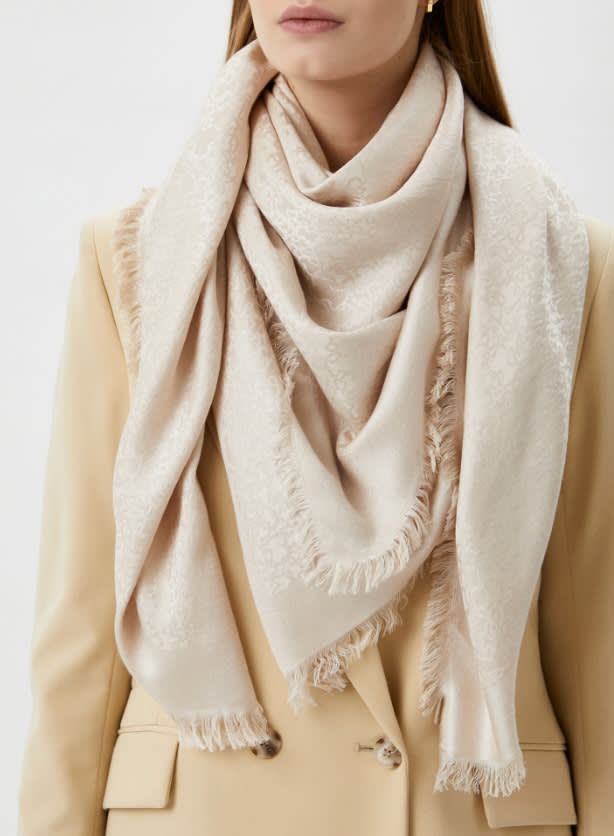 Pañuelo Tous Kaos Mini Jacquard beige