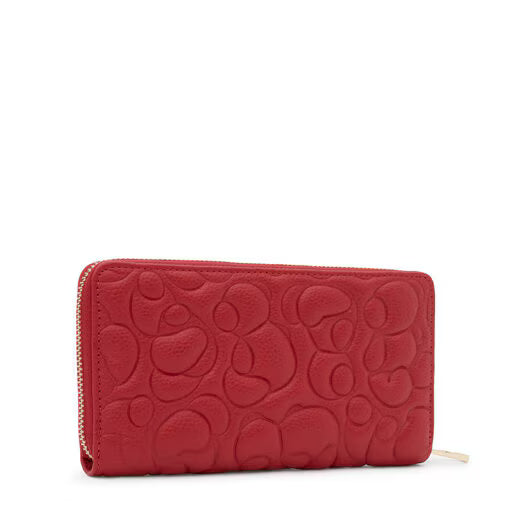 Billetera Tous Greta cuero rojo