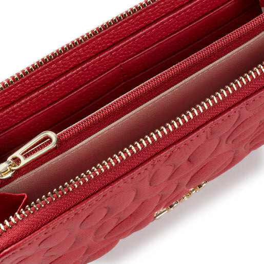 Billetera Tous Greta cuero rojo