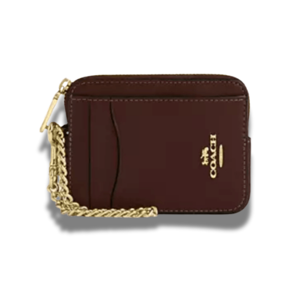 Billetera Coach Pequeña cuero café moro