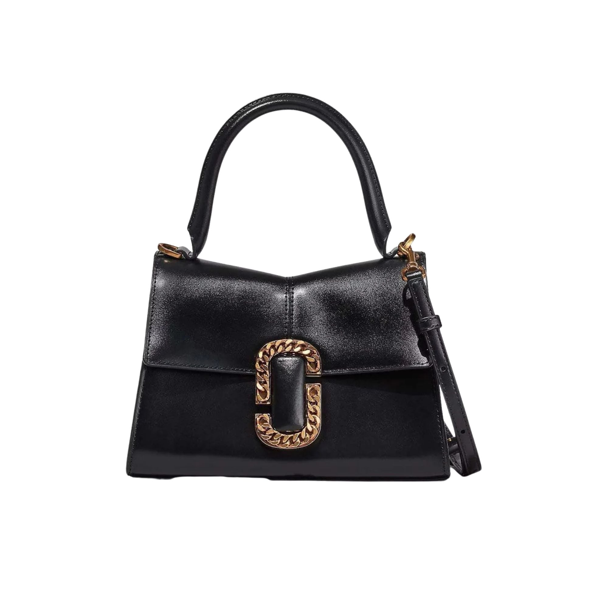 Cartera Marc Jacobs The mini logo leather Cuero Negro