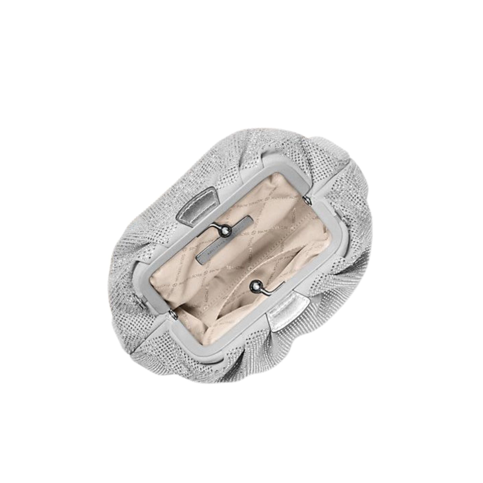 Cartera Michael Kors Nola brillante Plateado