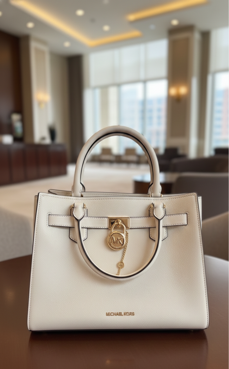 Cartera Michael Kors Crossbody Hamilton Blanco