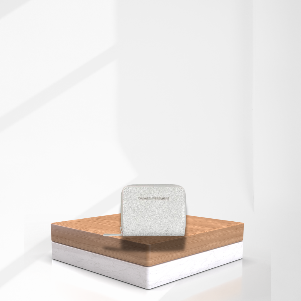 Billetera Chiara Ferragni Mediana Glitter plateado