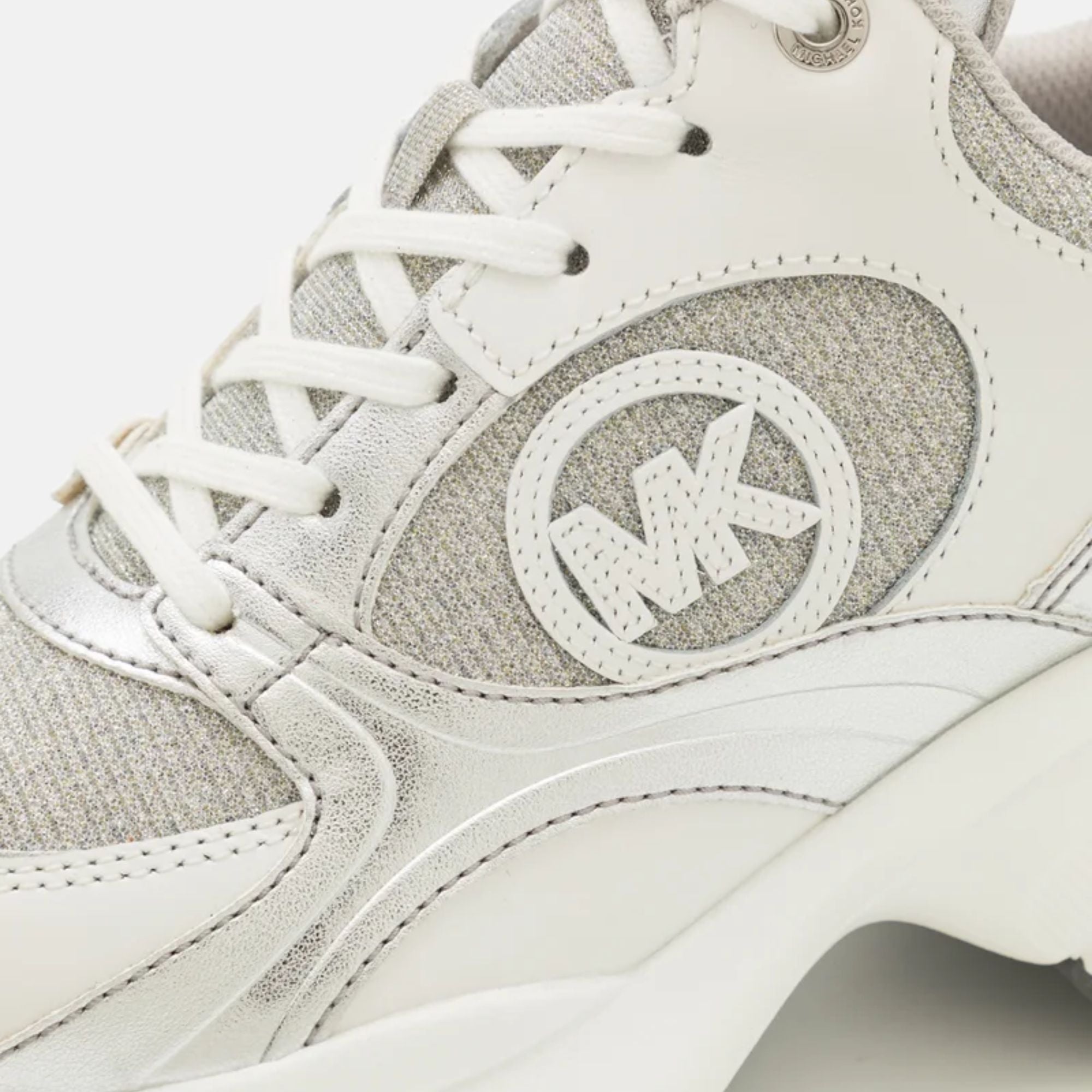 Zapatillas Michael Kors Sami Plateadas con Blanco