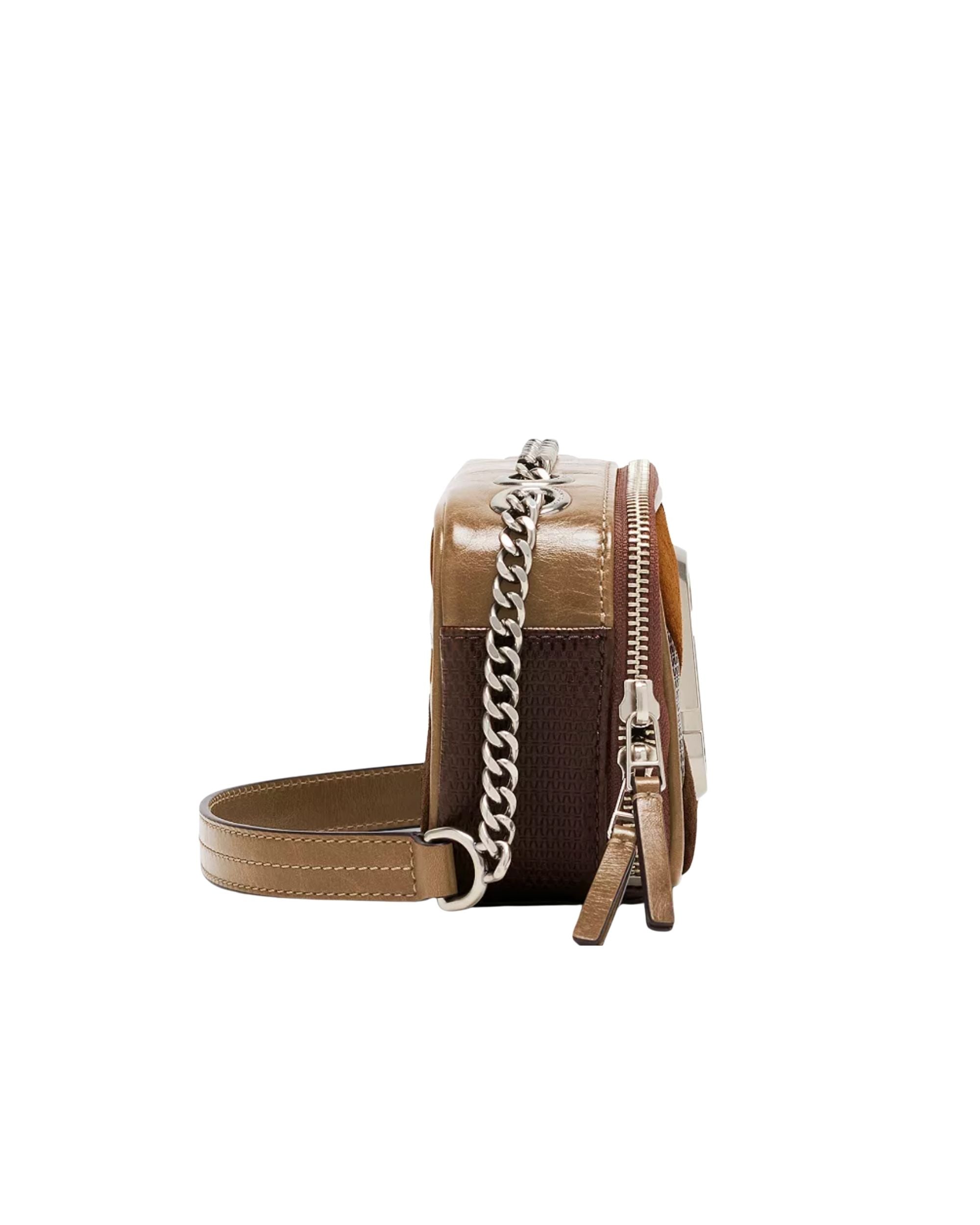 Cartera Marc Jacobs Snapshot Suede Patchwork gamuza cafe