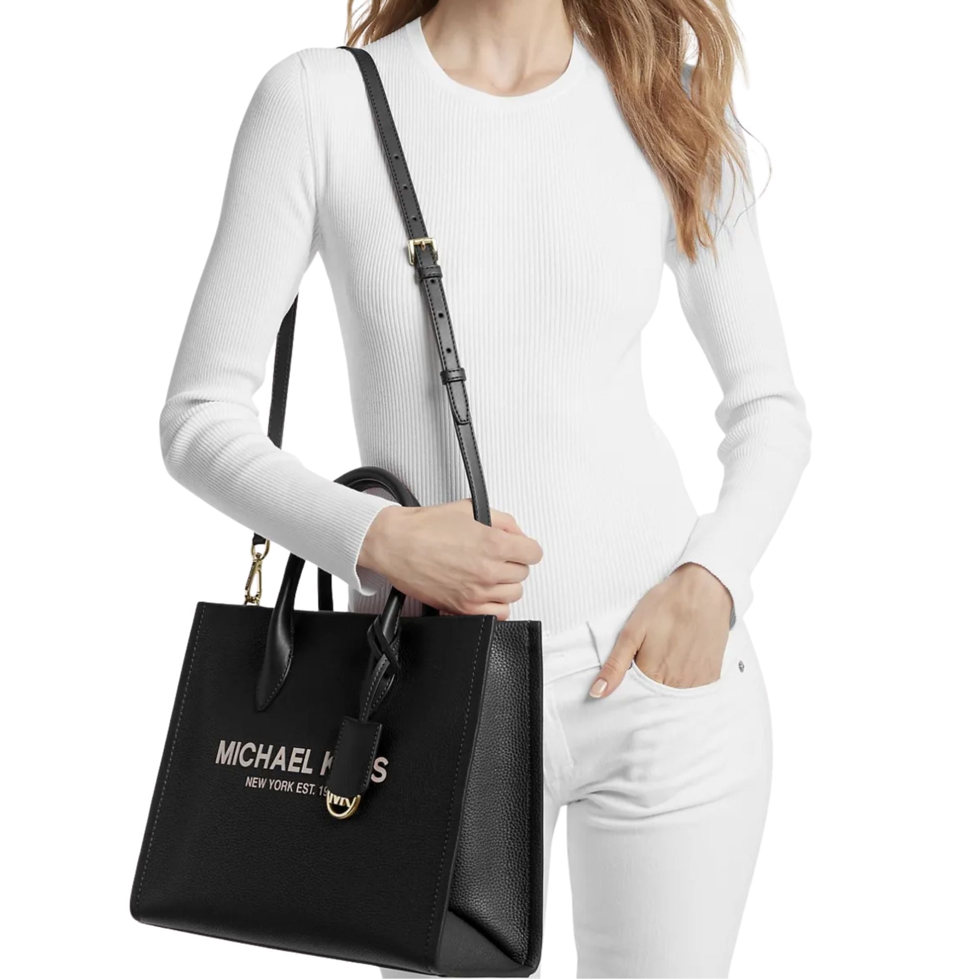 Cartera Michael Kors Mirella Cuero Mediana Negro