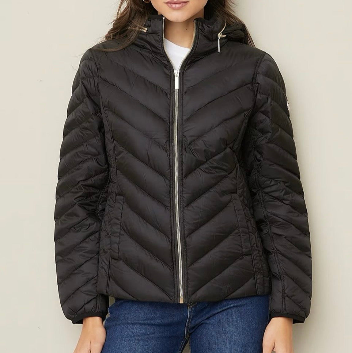 Parka Mujer Michael Kors Pluma Negro