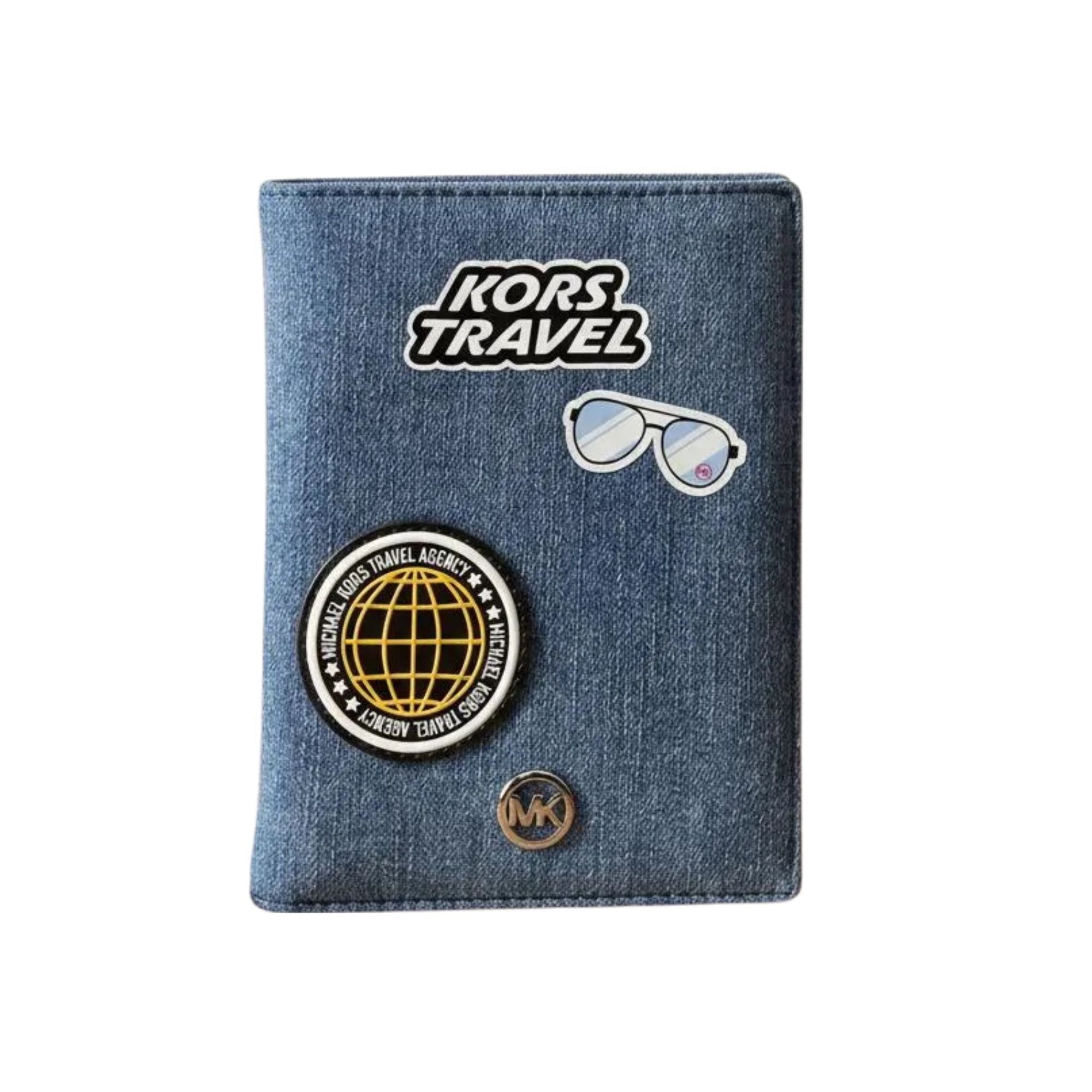 Portapasaporte Michael Kors Jet Set Travel Denim Azul