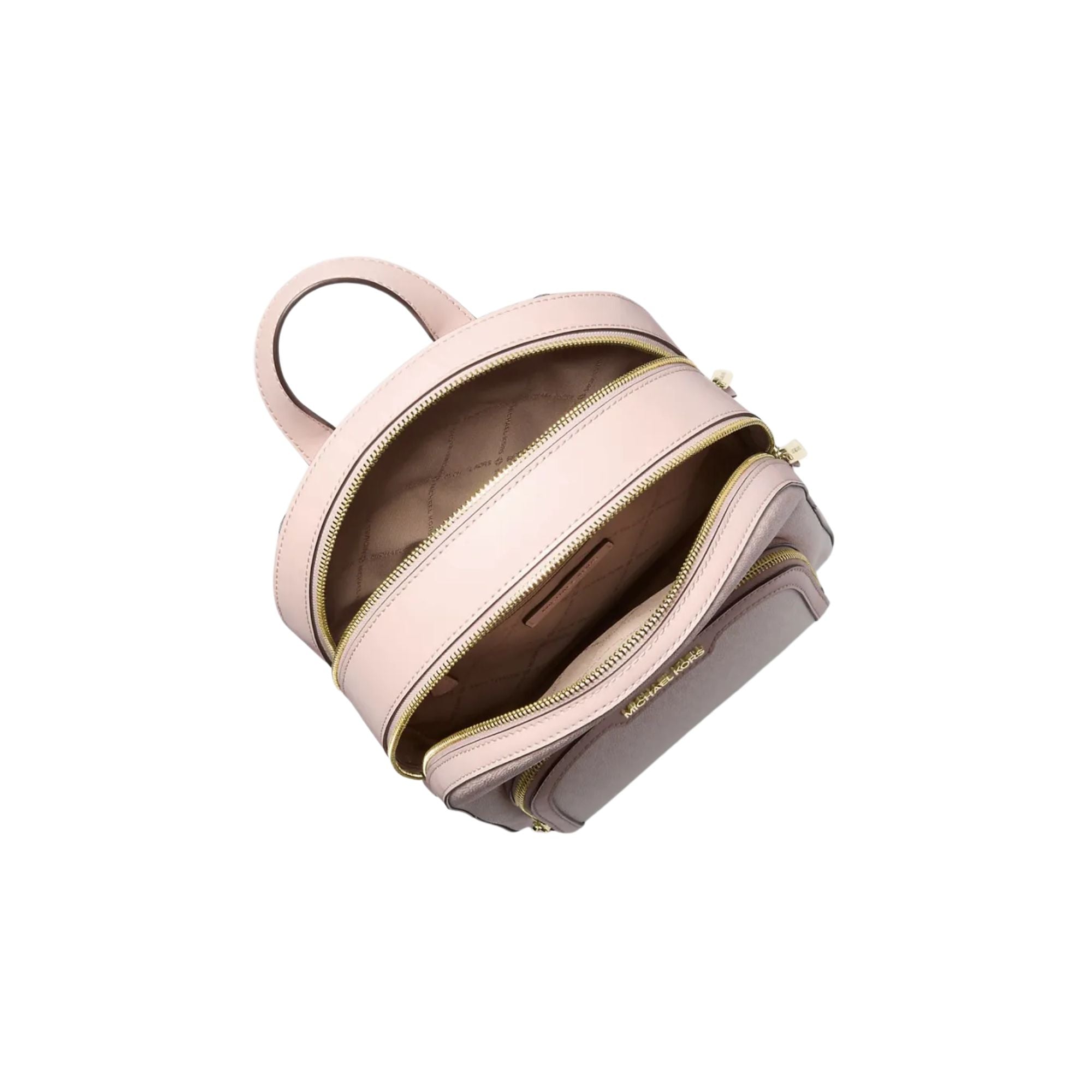 Mochila Michael Kors Mediana Monograma Degrade Rosa