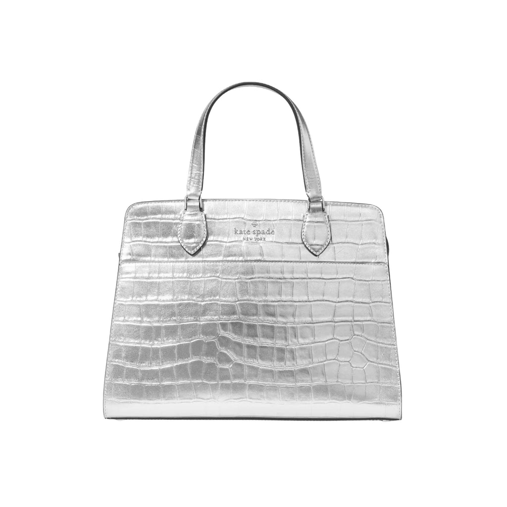 Cartera Kate Spade Madison Cuero Cocodrilo Plateado
