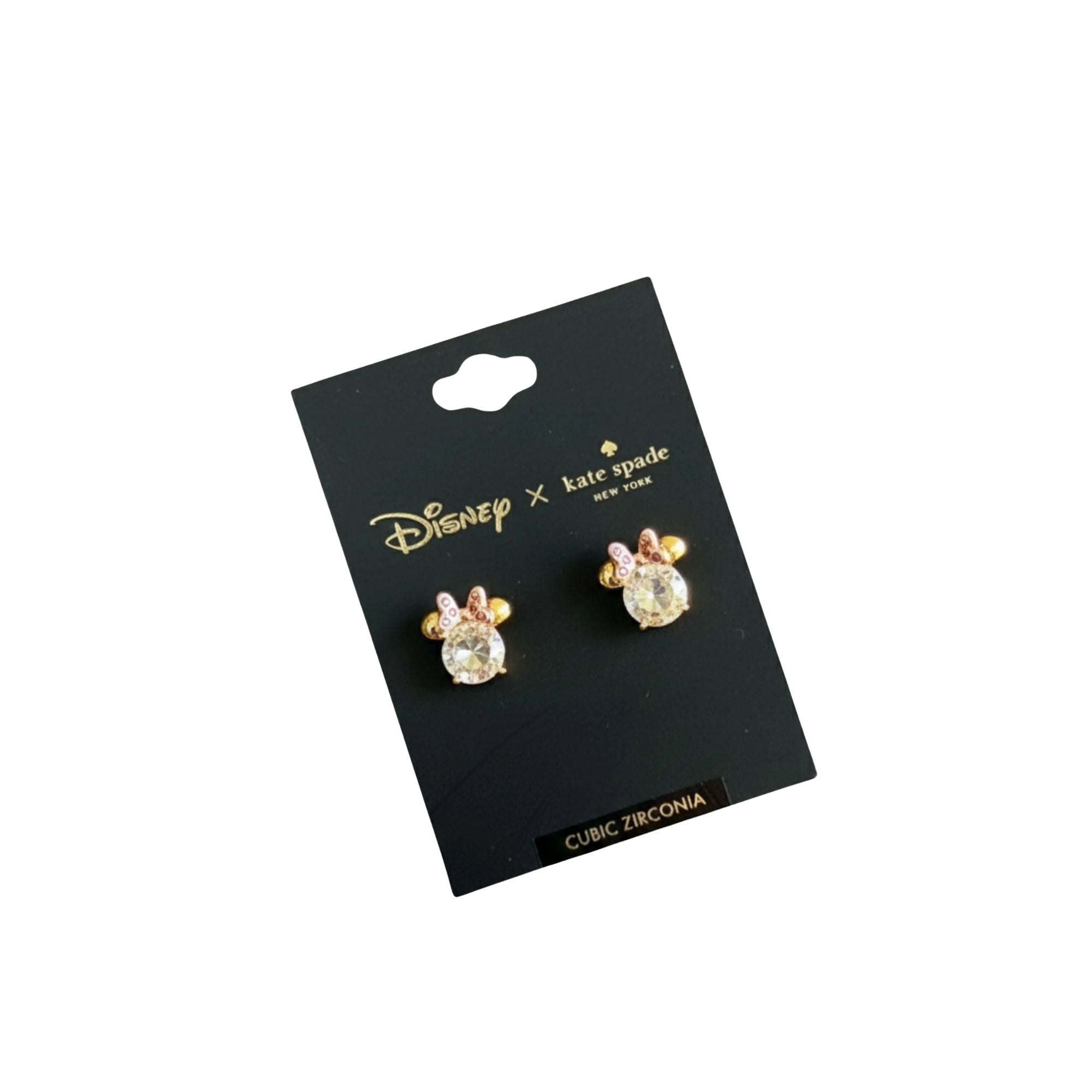 Aros Kate Spade Minnie Circones Transparentes Dorados