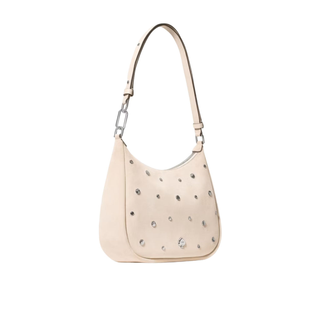 Cartera Kate Spade Kayla Large Tachas Gamuza Beige