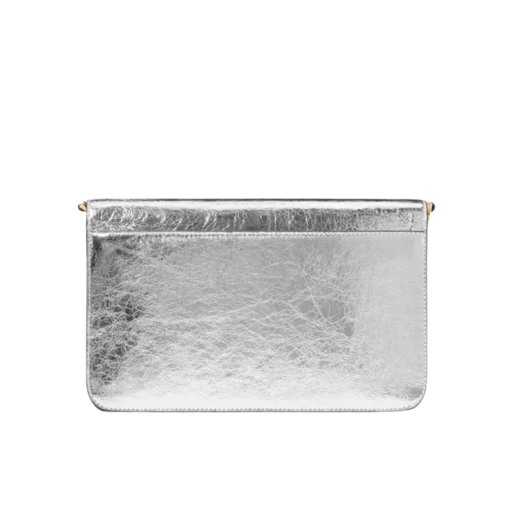 Cartera Kate Spade Madison rectangular pequeña cuero cocodrilo plateado