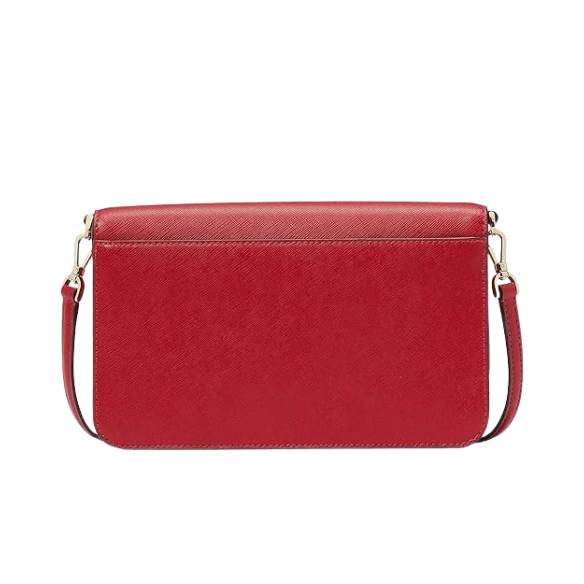 Cartera Kate Spade Madison Rectangular Mediana Cuero Metalizado Roja