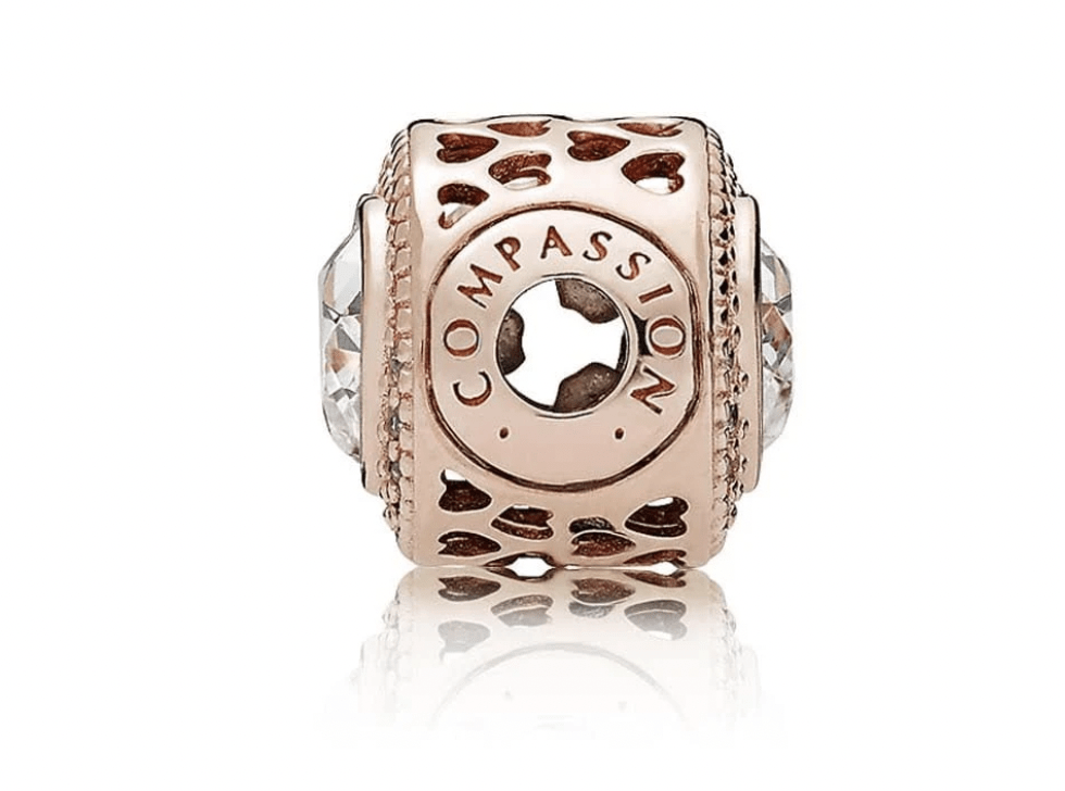 Charm Pandora Essence Corazon compasion Rosegold