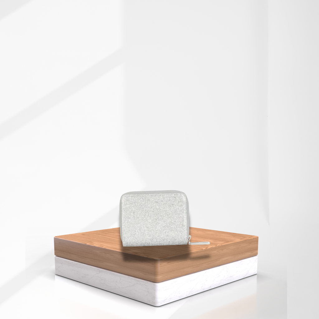 Billetera Chiara Ferragni Mediana Glitter plateado