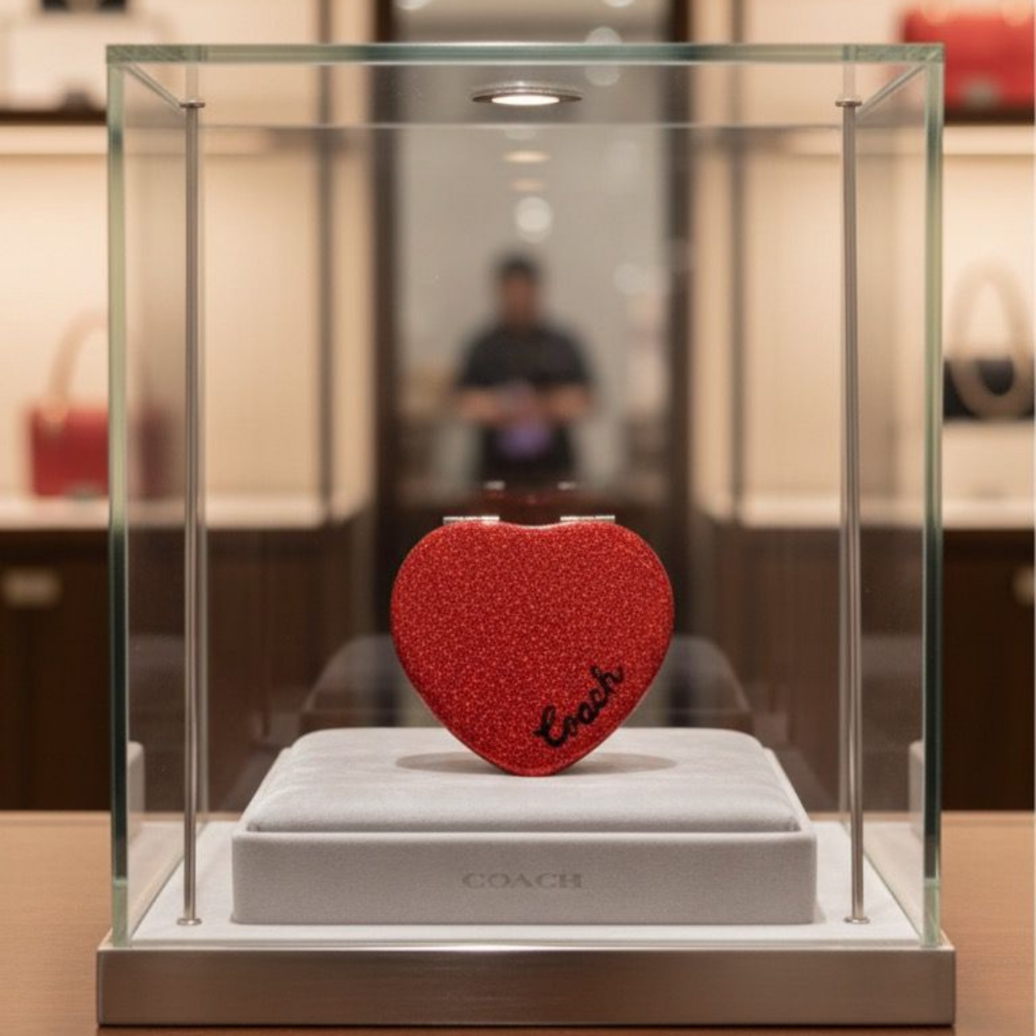 Espejo Coach Corazón Rojo