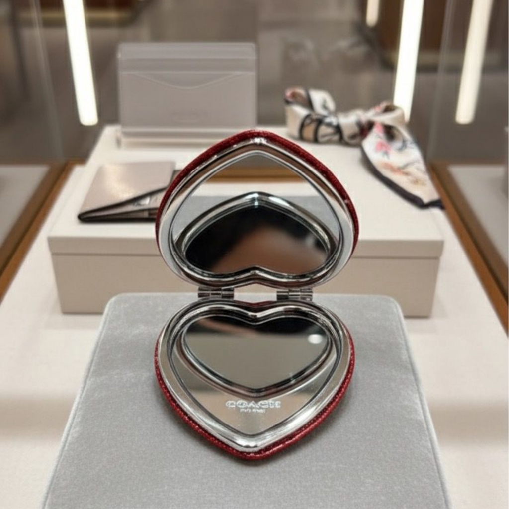 Espejo Coach Corazón Rojo