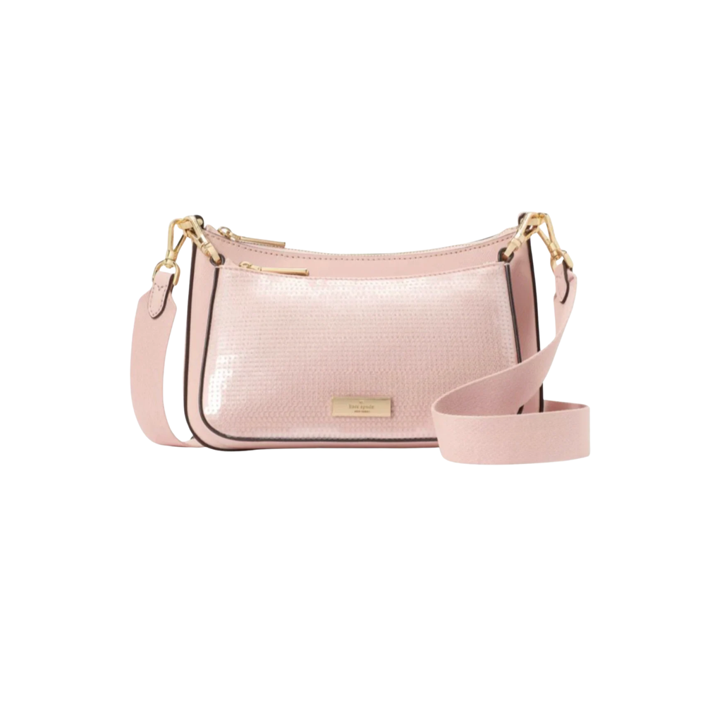 Cartera Kate Spade Duet Doble Crossbody con brillantes Rosa palo