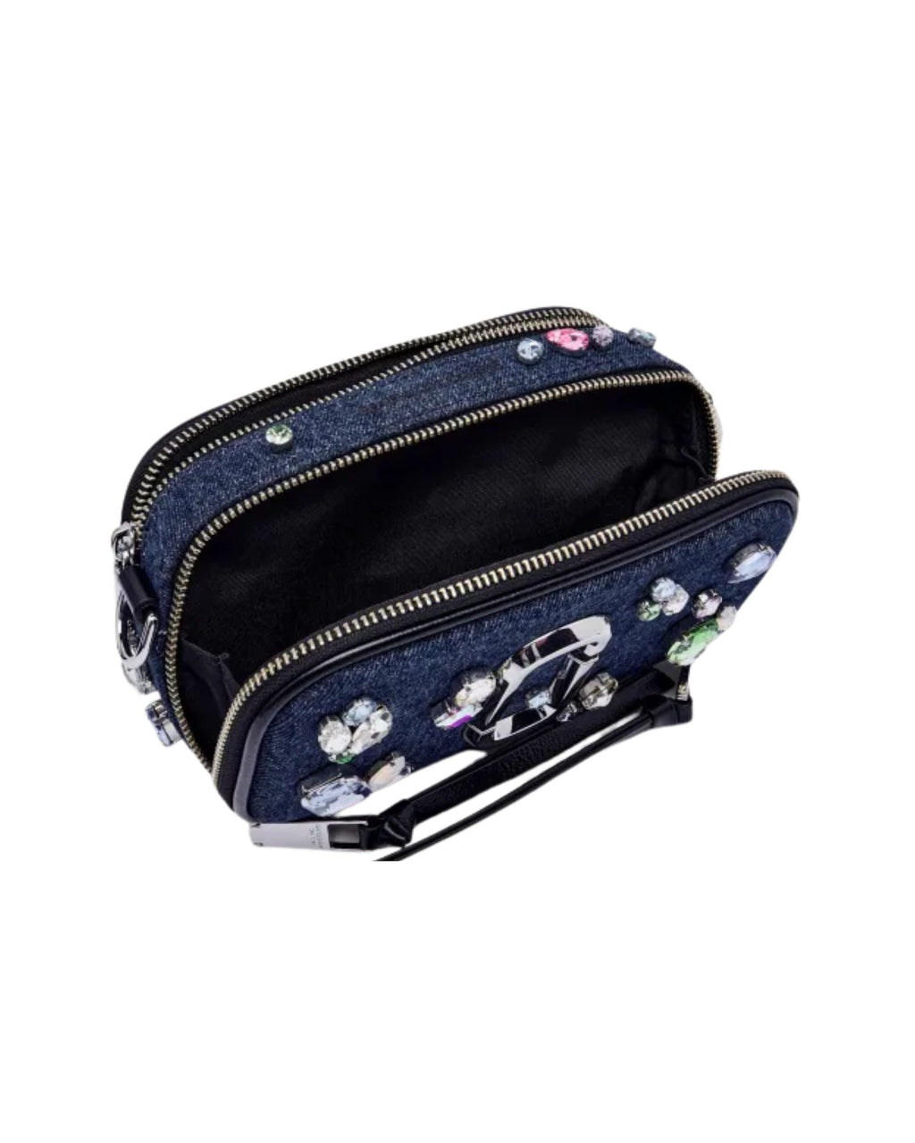 Cartera Marc Jacobs Snapshot jeans brillos