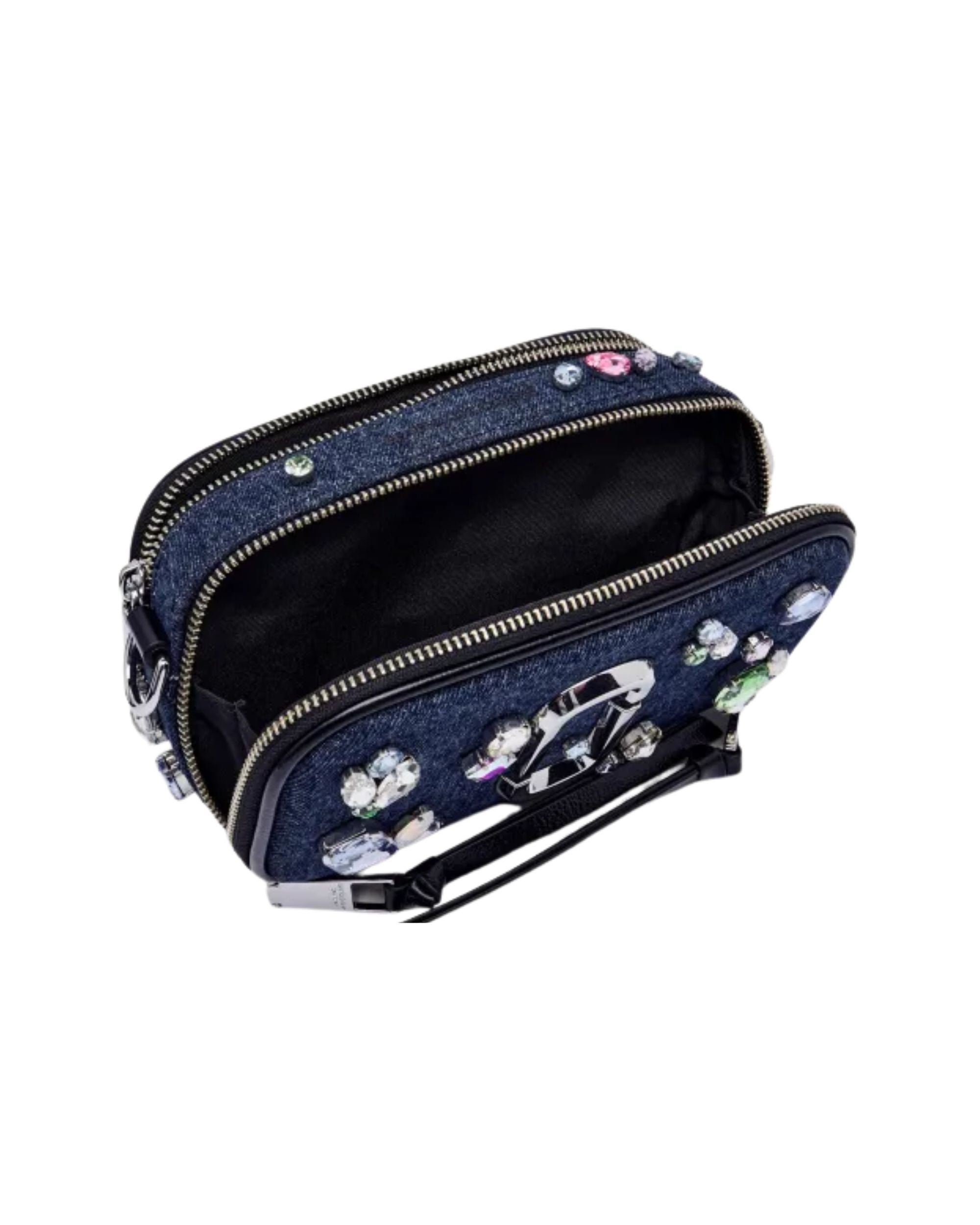 Cartera Marc Jacobs Snapshot jeans brillos