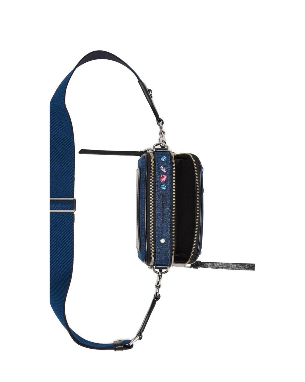 Cartera Marc Jacobs Snapshot jeans brillos