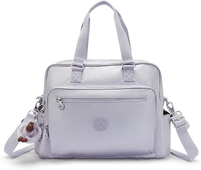 Bolso Maternal Kipling Alanna Lila metalizado