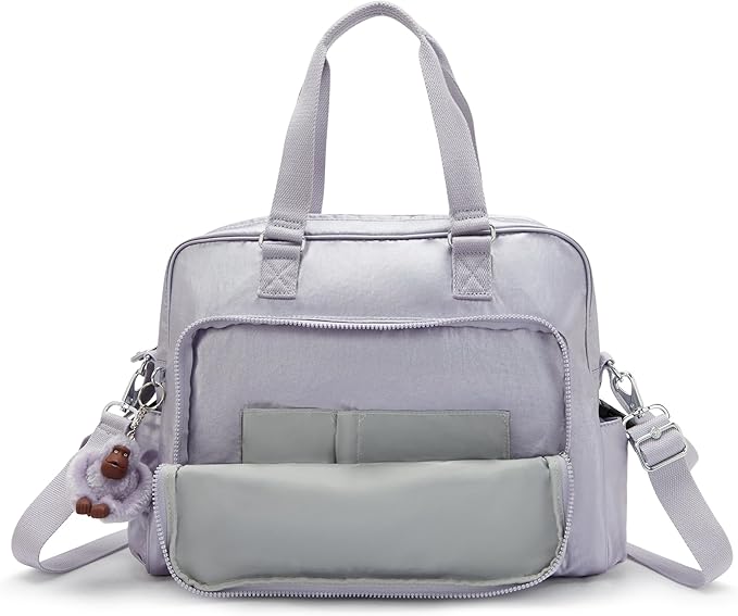 Bolso Maternal Kipling Alanna Lila metalizado