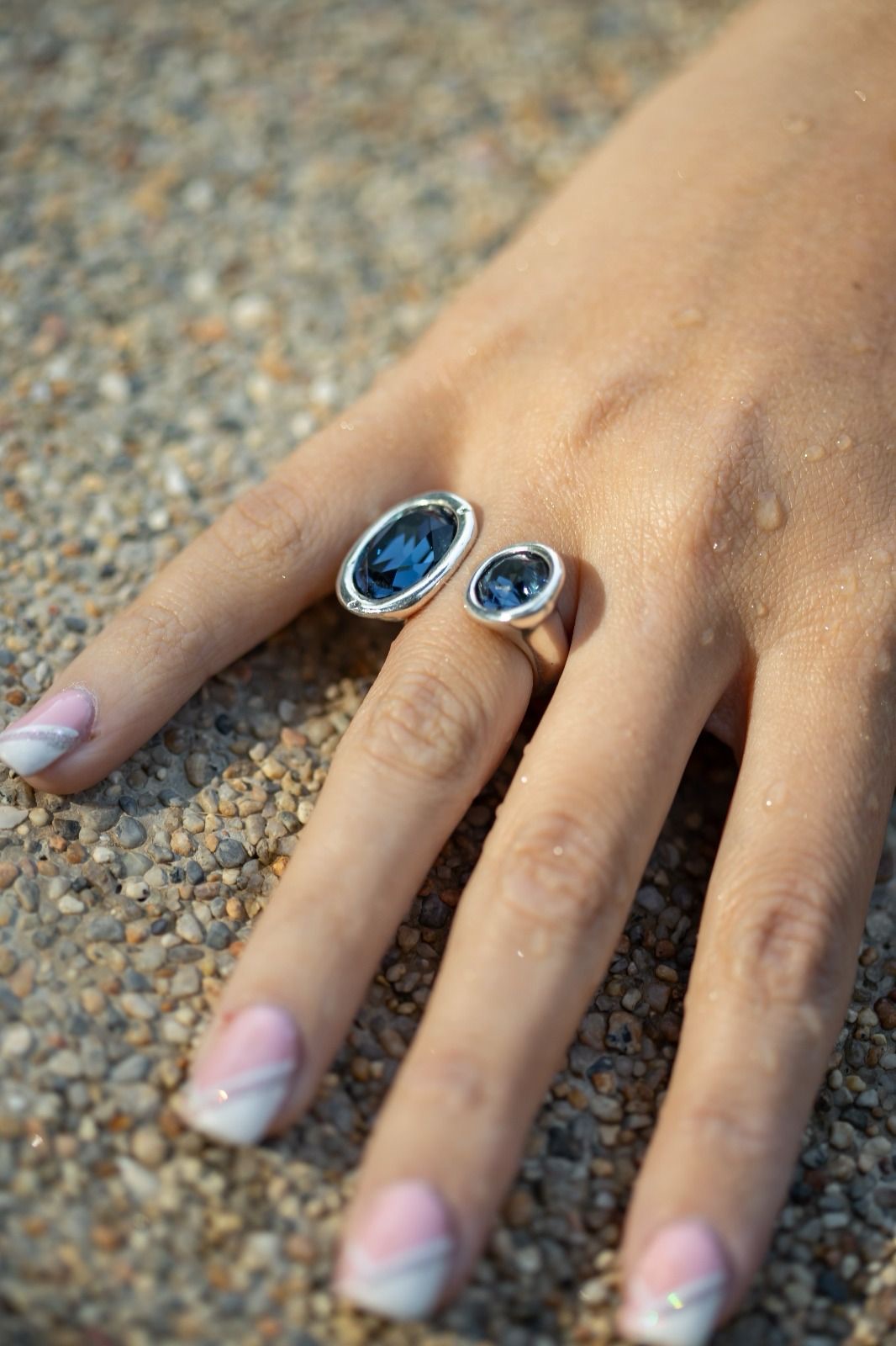 Anillo Uno de 50 Alulas abierto azul