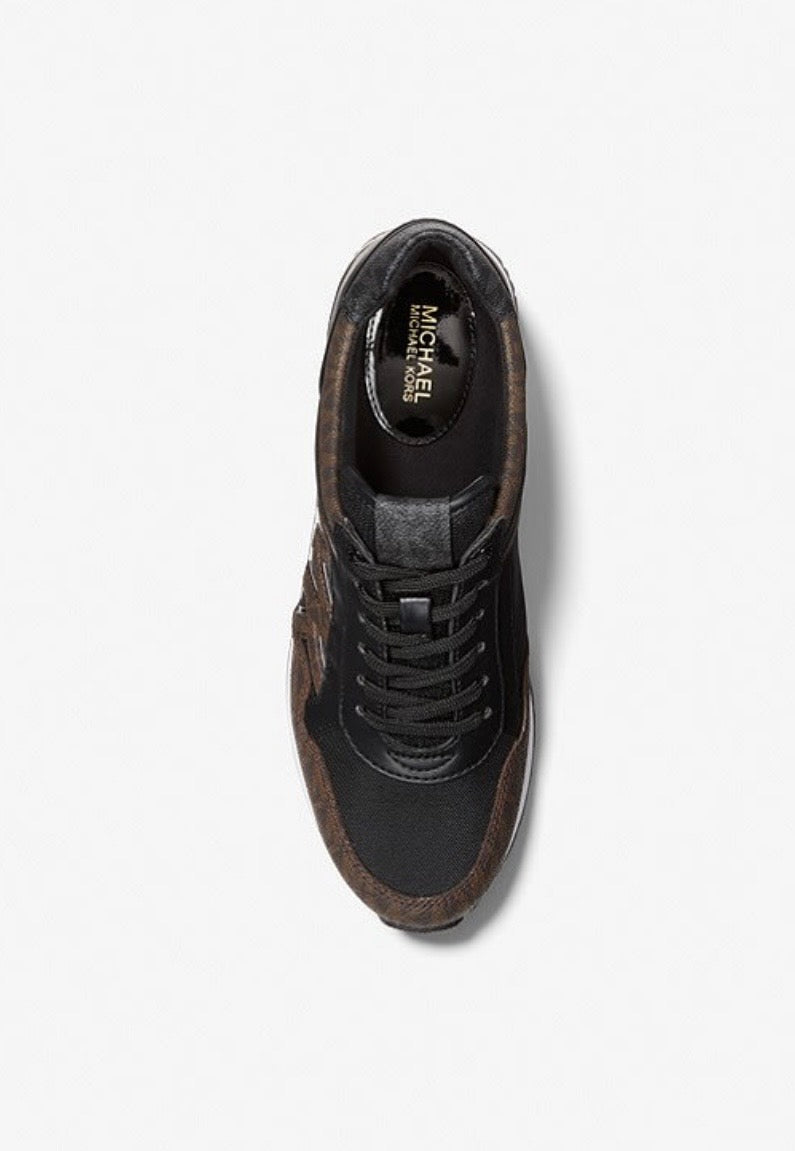 Zapatillas Michael Kors Maddy Letras Cafe Negras