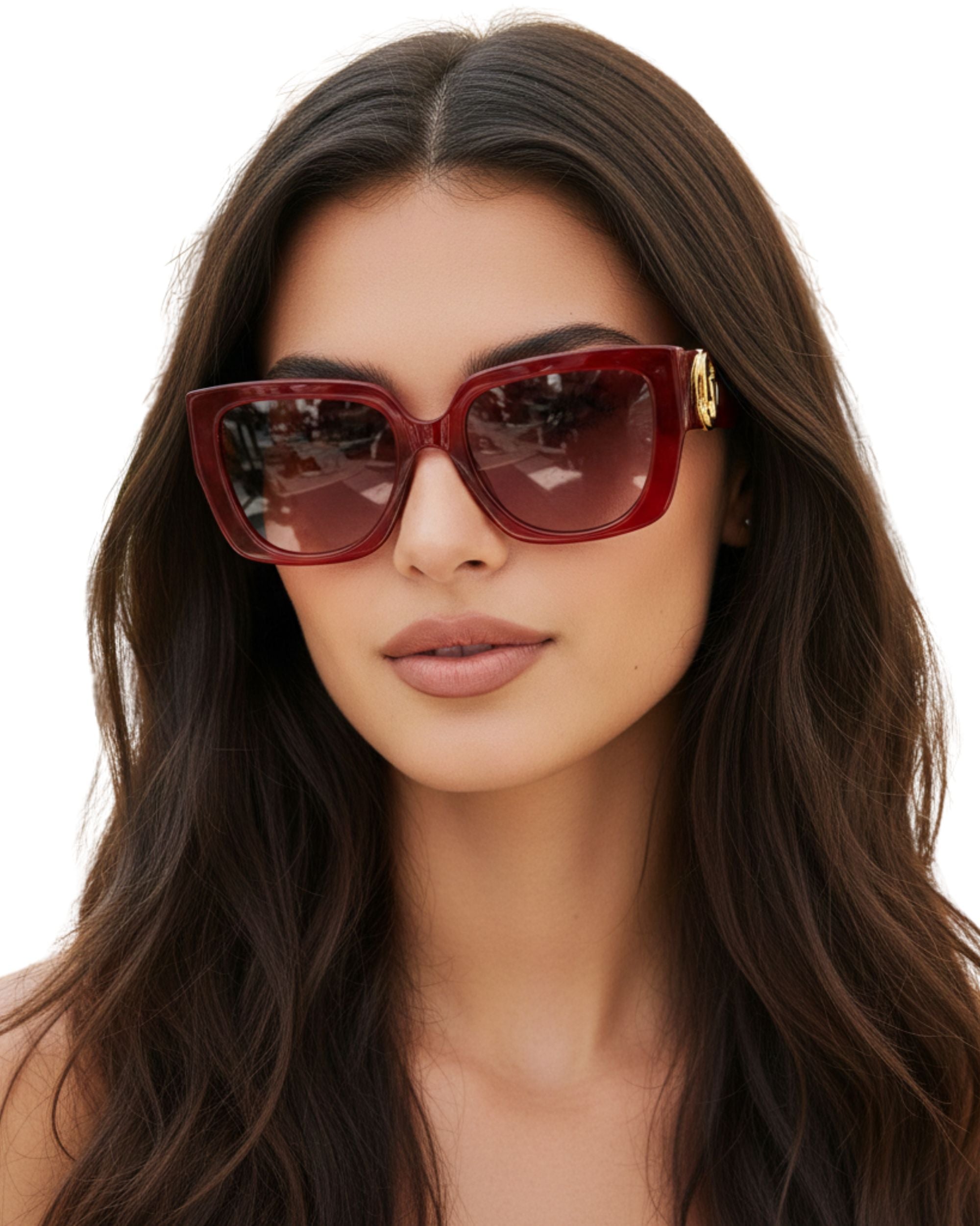 Lentes de Sol Marc Jacobs Cuadrados Rojos