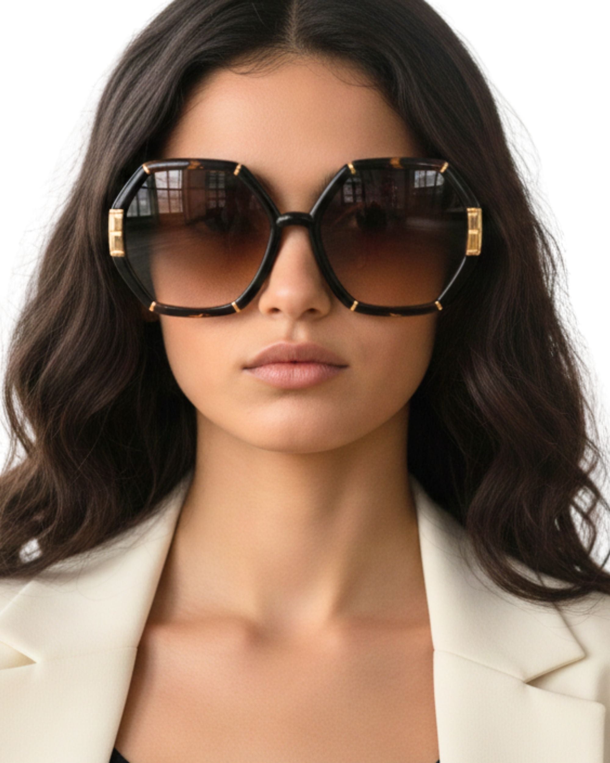 Lentes Tory Burch Eleonor cuadrados print cafe