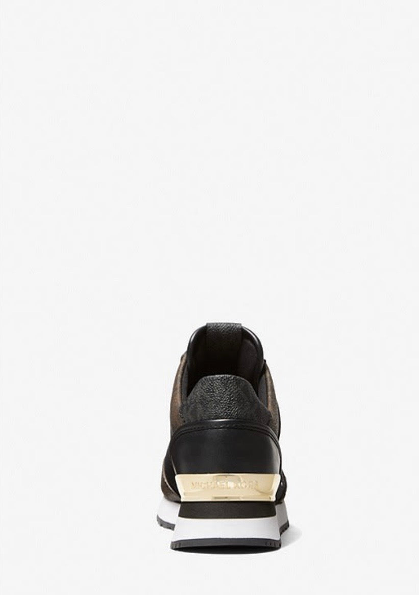 Zapatillas Michael Kors Maddy Letras Cafe Negras