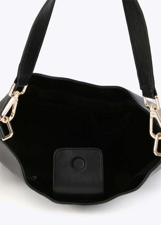 Bolso Lola Casademunt con Ojales Cuadrados Negro