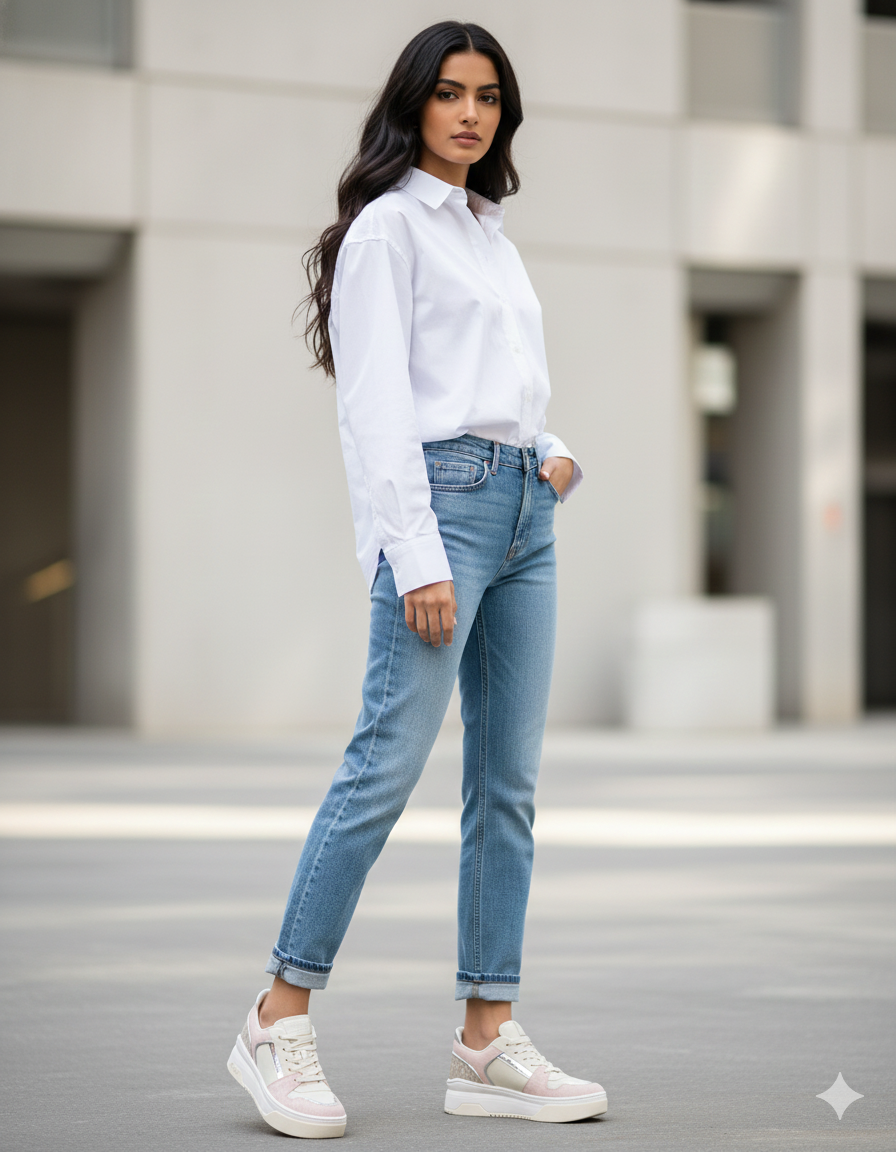 Zapatillas Michael Kors Lexi Blancas con Rosa