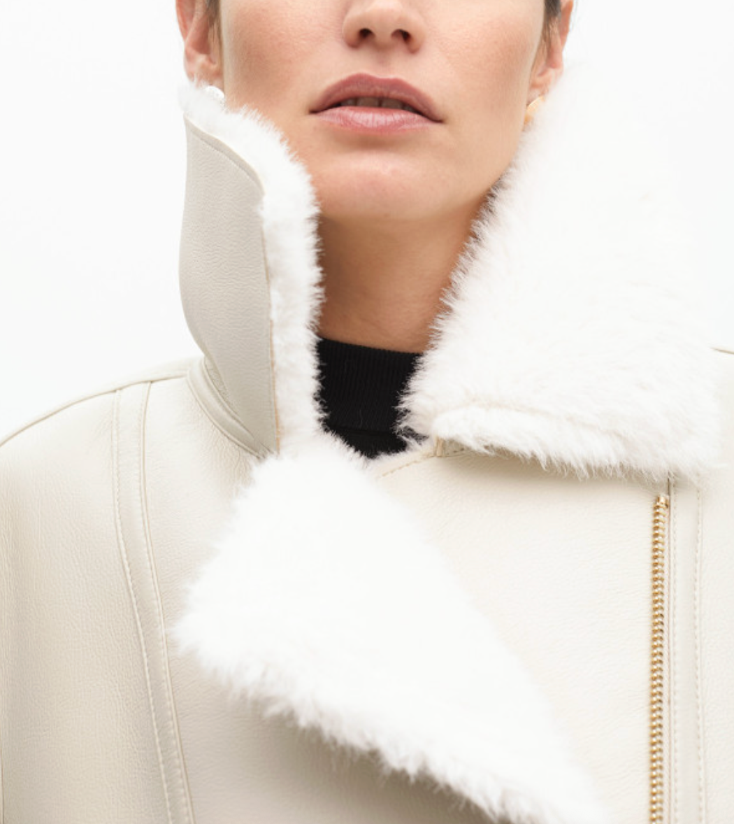 Chaqueta Lola Casademunt Biker doble faz Blanco