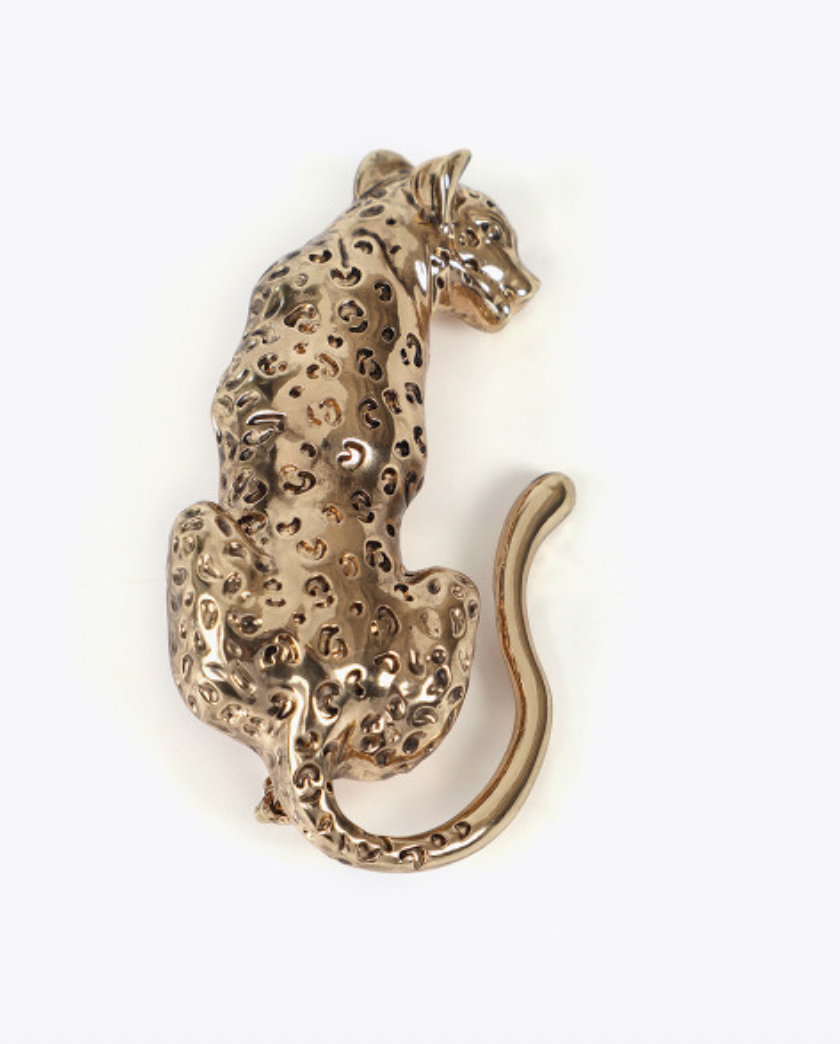 Broche Lola Casademunt Leopardo dorado