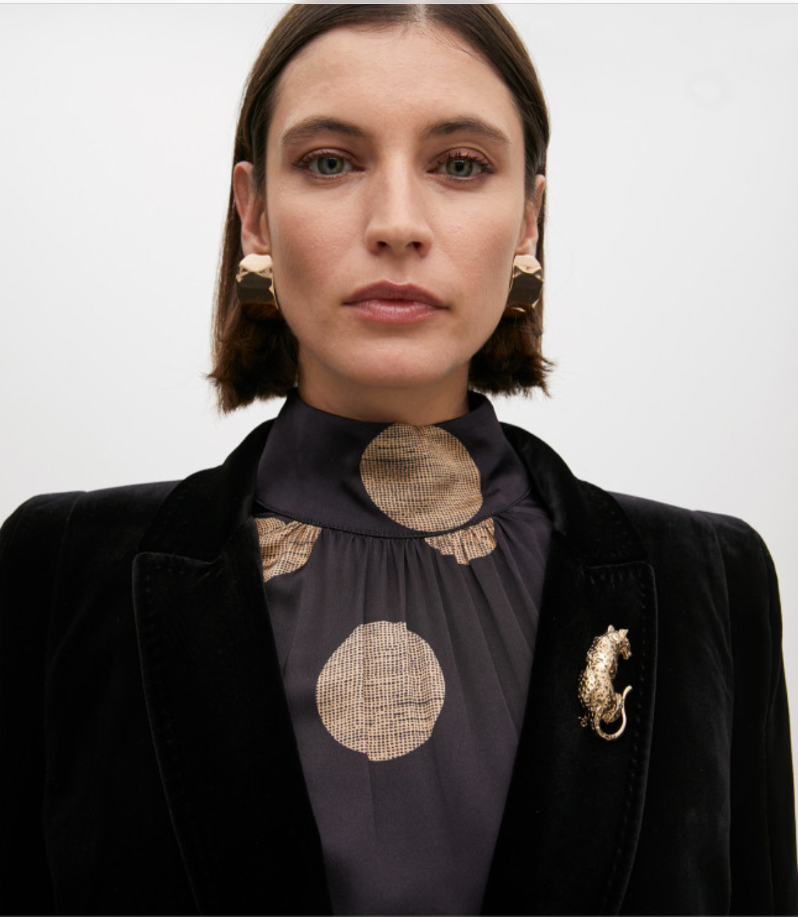 Broche Lola Casademunt Leopardo dorado