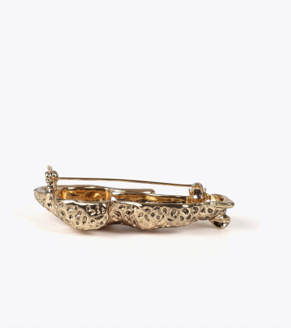 Broche Lola Casademunt Leopardo dorado