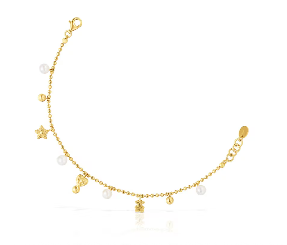 Pulsera Tous Grain de cadena bañada en oro de 18 kt sobre plata