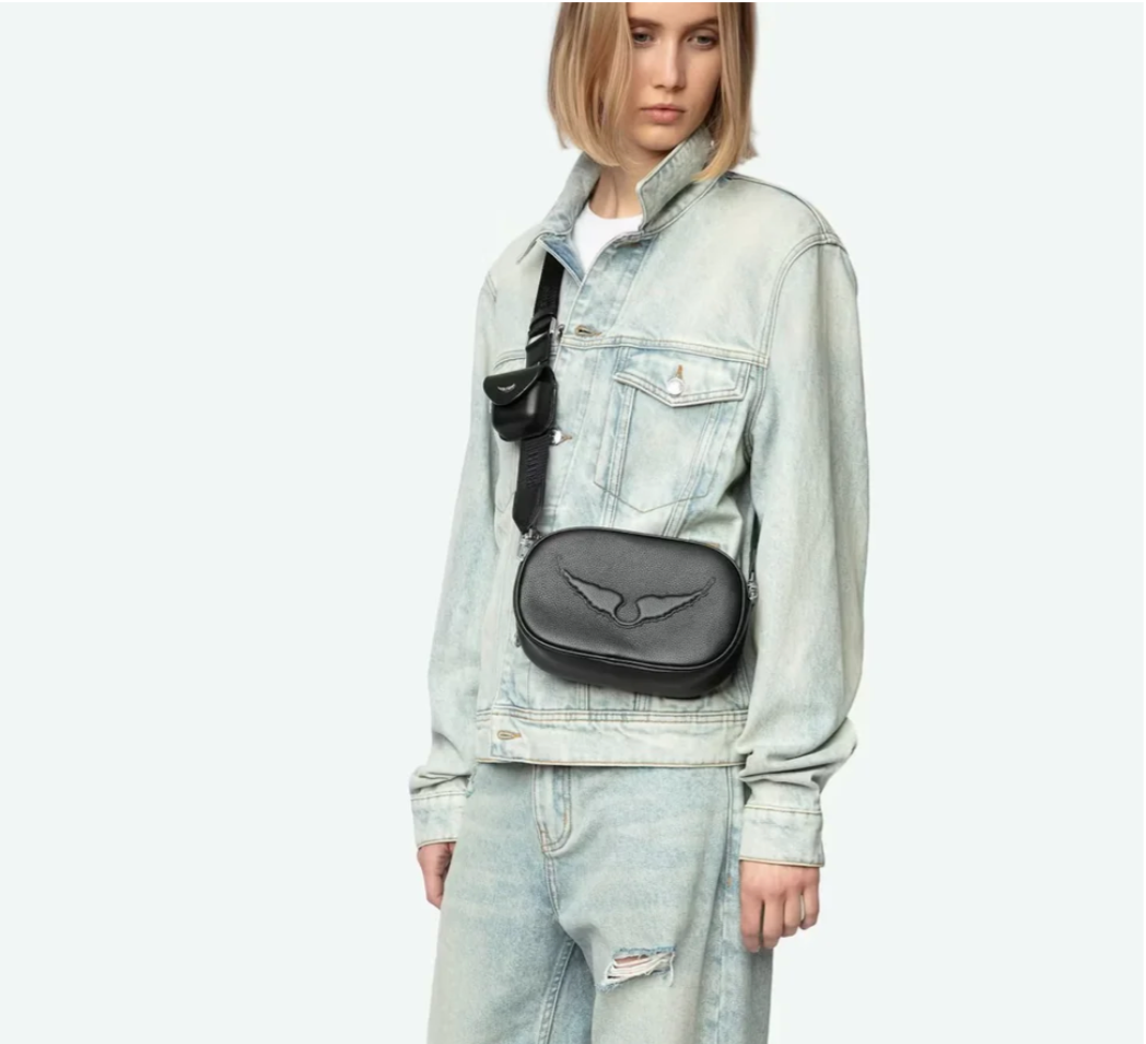 Cartera Zadig et Voltaire Rock With you con porta audifonos Cuero Negra