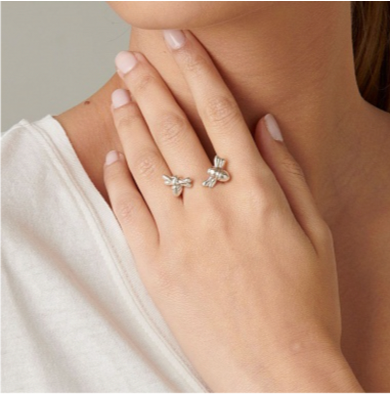 Anillo Uno de 50 Abejas abierto plata