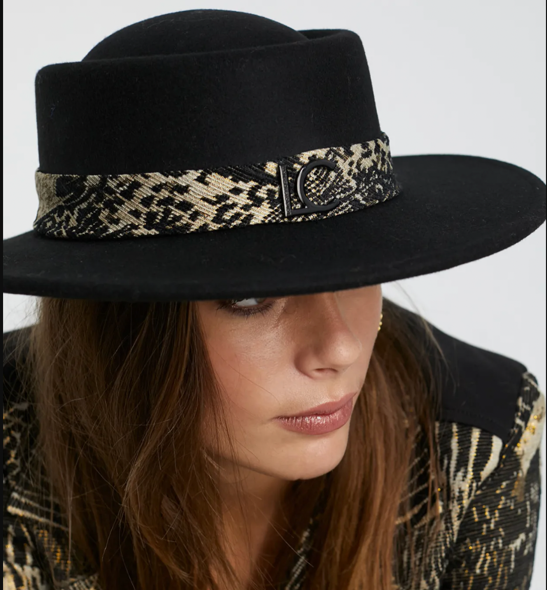 Sombrero Lola Casademunt fieltro lana Negro