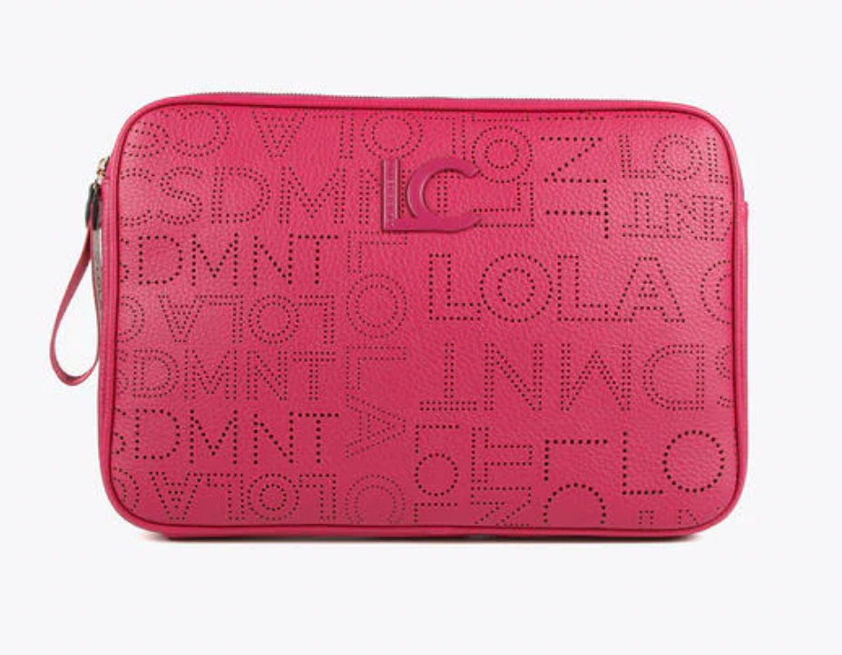 Porta Notebook Lola Casademunt efecto piel troquel Rosado