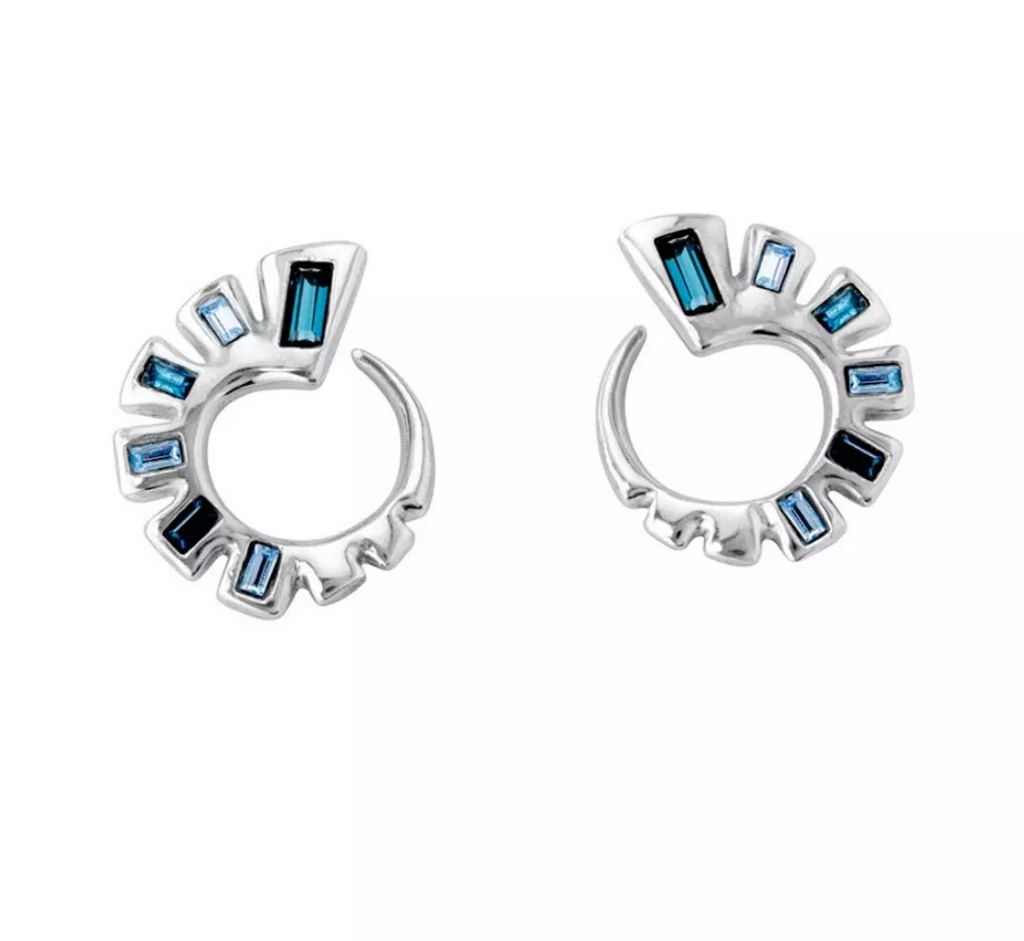 Aros Uno de 50 Nightbird wrap espiral azul