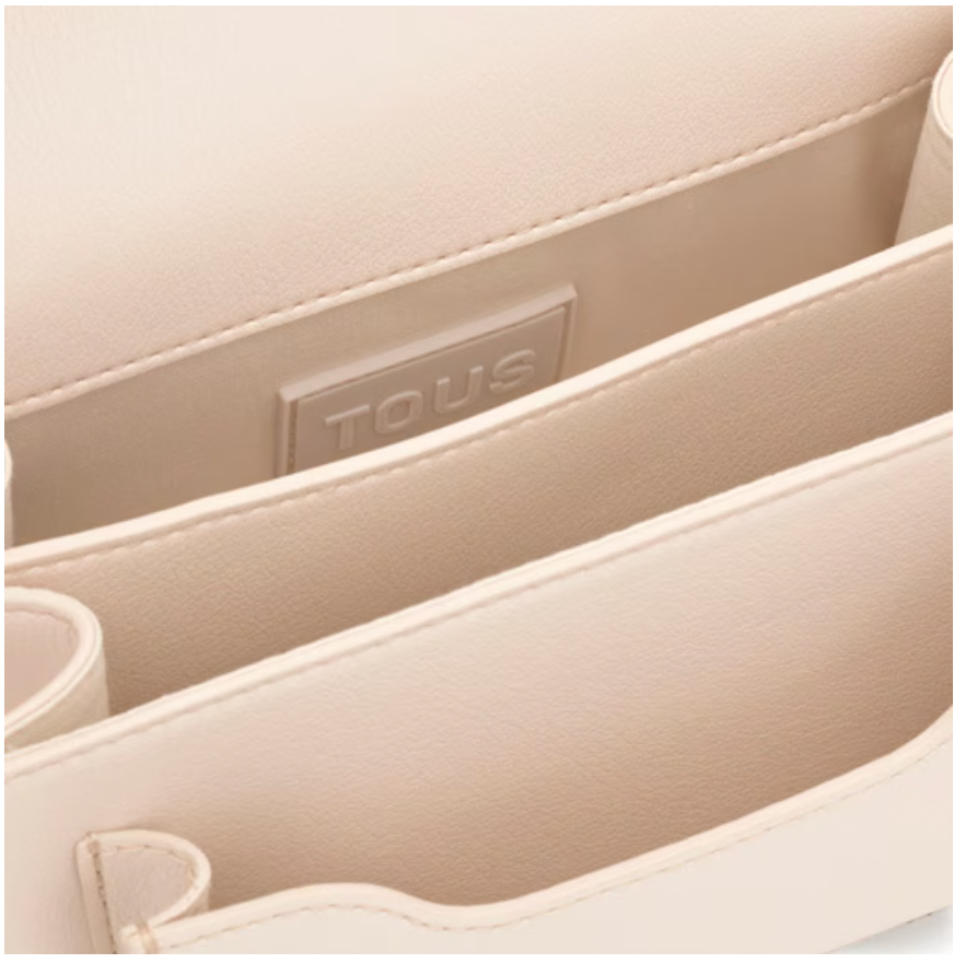 Cartera Tous Bandolera Audree Eyelets beige lunares metalicos