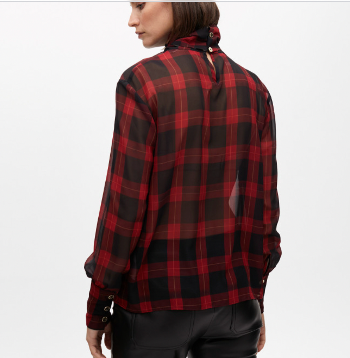 Blusa Lola Casademunt lazada animal print combinado tartán